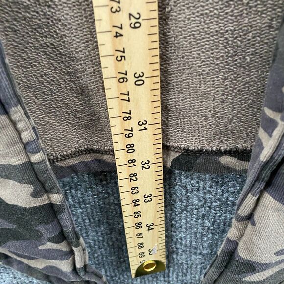 ASHES TO DVST Cardigan Womens XL Brown Camo Open Front Hooded Grunge 90s Causal - Picture 10 of 10